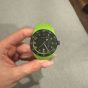 Armani Green and Black Watch